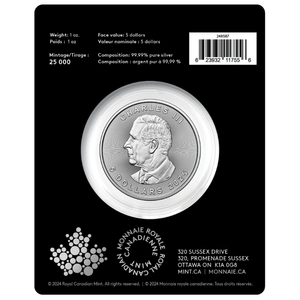 Treasured Canadian Maple Leaf 1 oz Silver 2025 Congratulations Privy Mark 