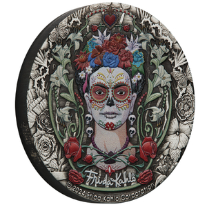 Tuvalu: Frida Kahlo coloured 2 oz Silver 2024 Antiqued Coin