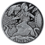 Tuvalu: Gods of Olympus - Athena 5 oz Silver 2022 Antiqued Coin