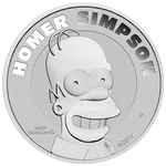 Tuvalu: Homer Simpson 1 oz Silver 2022