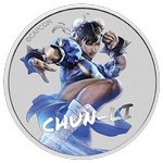 Tuvalu: Street Fighter - Chun Li colored 1 oz Silver 2022 (Coin in card)