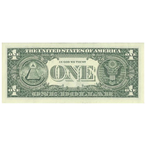 US $1 Banknote (1 U.S. dollar / 1 USD) with an asterisk