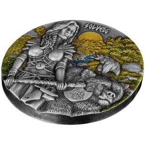 Valkyries: Solveig coloured 2 oz Silver 2024 Ultra High Relief