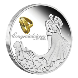 Wedding colored 1 oz Silver 2023 Proof