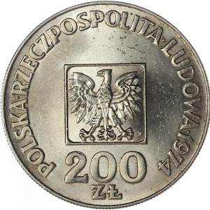 XXX Years PRL "Mapka" 200 PLN Silver 1974