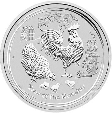 Lunar II: Año del Gallo 1/2 onza Plata 2017