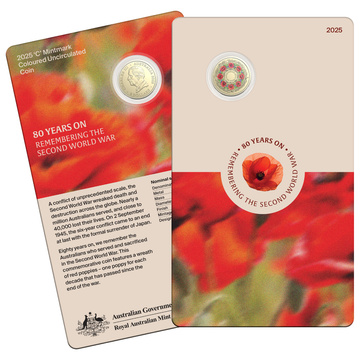 80 años después: Recordando la Segunda Guerra Mundial $2 bronce 2025 marca de ceca "C"