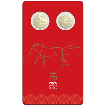 RAM: Set de 2 monedas Lunar - Año del Caballo 2026
