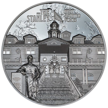 Islas Cook: Most Haunted Places - The Stanley 2 oz Silver 2023 Black Proof Ultra High Relief