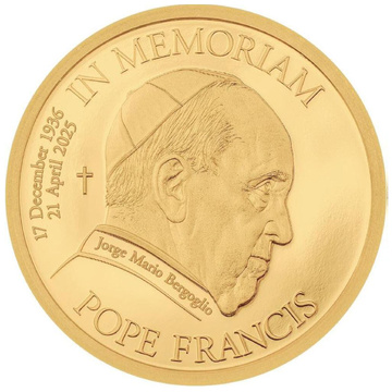 Islas Cook: In Memoriam Papa Francisco 0,5 gramos Oro 2025 Proof