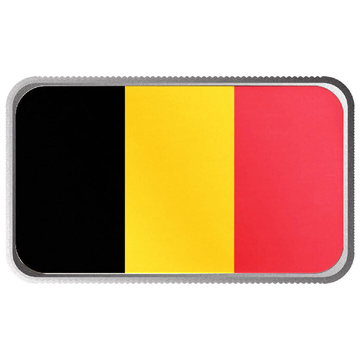 Scottsdale Mint Belgium Flag coloured 1 oz Lingote de Plata
