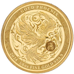  Niue: Phoenix 1/4 oz Gold 2024 Prooflike Coin