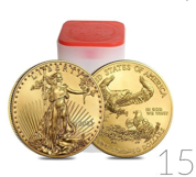 American Eagle 1 oz Gold 2021 PAKET 15 Stück