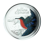 Antigua & Barbuda: Frigatebird coloured 1 oz Silber 2021