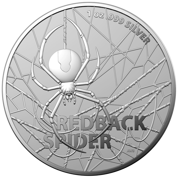 Australiens gefährlichste: Redback Spider 1 oz Silber 2020