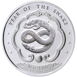 Bhutan: Lunar Year of the Snake coloured 1 oz Silber 2025 Proof