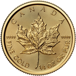 Canadian Maple Leaf 1/4 oz Gold 2025