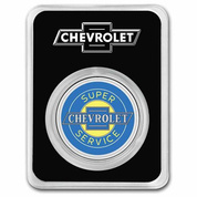 Chevrolet Service Neon Sign colorized 1 oz Silber Certipack