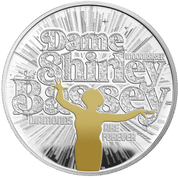 Dame Shirley Bassey coloured 1 oz Silber 2023 Proof