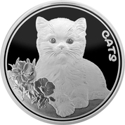 Fiji: Cats 1 oz Silver 2022 Prooflike