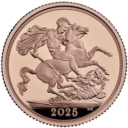 Großbritannien: Der Sovereign - St. George & The Dragon 2025 Goldmünze