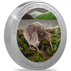 Kiwi coloured 1 oz Silber 2024 Proof Coin