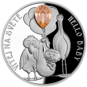 Niue: Crystal Coin - Hello Baby $2 Silber 2022 Proof