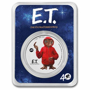 Niue: E.T. coloured - 40th Anniversary 1 oz Silber 2022 Slab