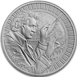 Niue: Icons of Inspiration - Beethoven 1 oz Silber 2024 Coin