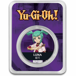 Niue: Yu-Gi-Oh! Luna coloured 1 oz Silver 2024 Slab