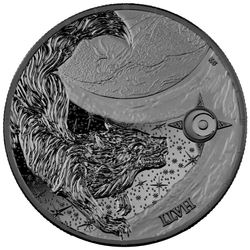 Ragnarök: Hati 1 oz Black Silber 2024