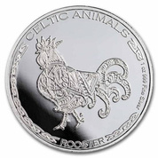 Republic of Chad: Celtic Animals - Rooster 1 oz Silber 2022