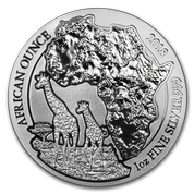 Rwanda: African Ounce - Giraffe 1 oz Silber 2018