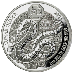 Rwanda: Lunar - Year of the Snake 1 oz Silber 2025