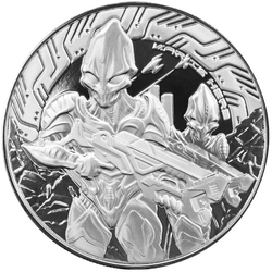 Samoa: Alien 1 oz Silber 2024 Prooflike Coin