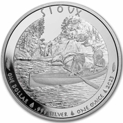 Sioux Indian Chief Canoe 1 oz Silber 2023