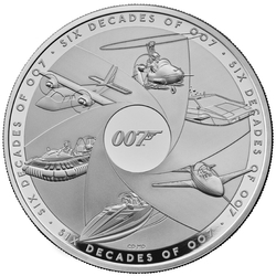 Six Decades of 007 1 oz Silber 2024 Proof 