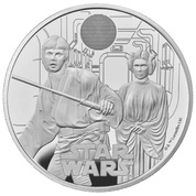 Star Wars: Luke Skywalker and Princess Leia 1 oz Silber 2023 Proof 