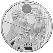 Star Wars: Luke Skywalker and Princess Leia 2 oz Silber 2023 Proof 