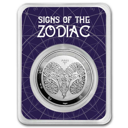 Tokelau: Zodiac Series - Aries 1 oz Silber 2024 Slab