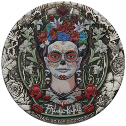 Tuvalu: Frida Kahlo coloured 2 oz Silver 2024 Antiqued Coin