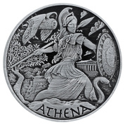 Tuvalu: Gods of Olympus - Athena 5 oz Silber 2022 Antiqued Coin