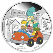 Tuvalu: The Simpson - Krustylu Studios coloured 1 oz Silber 2022 Proof 