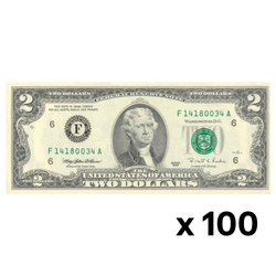 USA Banknote 2 Dollars (2 U.S. dollars / 2 USD) 100 pieces