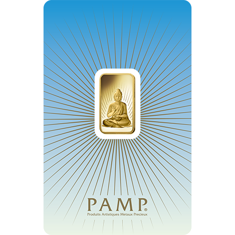 5 gram Goldbarren Pamp Suisse Religious Series (Buddha)