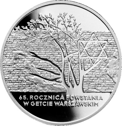 65th Anniversary of the Warsaw Ghetto Uprising 20 PLN 2008 Proof