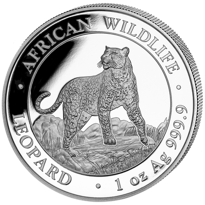 African Wildlife: Leopard 1 oz Silber 2022