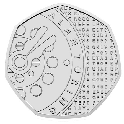 Alan Turing 2022 UK 50p Brilliant Uncirculated Coin