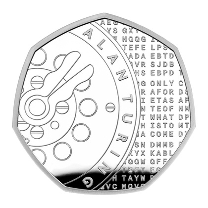 Alan Turing 2022 UK 50p Silber Proof Coin 