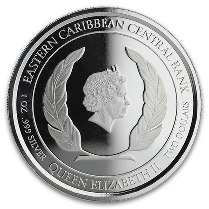 Antigua & Barbuda: Rum Runner coloured 1 oz Silber 2019 Proof